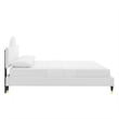 Maklaine Modern / Contemporary Performance Velvet King Bed in White