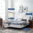 Maklaine Modern / Contemporary Performance Velvet King Bed in White