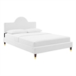 Maklaine Modern / Contemporary Performance Velvet King Bed in White