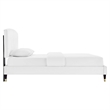 Maklaine Modern Performance Velvet Queen Platform Bed in White