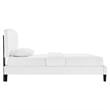 Maklaine Modern Performance Velvet Queen Platform Bed in White