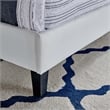 Maklaine Modern Performance Velvet Full Platform Bed in White