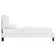 Maklaine Modern Performance Velvet King Platform Bed in White