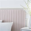 Maklaine Channel Tufted Performance Velvet King Platform Bed in Pink