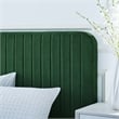 Maklaine Channel Tufted Performance Velvet Full Platform Bed in Emerald