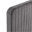 Maklaine Channel Tufted Performance Velvet Full Platform Bed in Gray