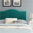 Maklaine Channel Tufted Performance Velvet Twin Platform Bed in Teal