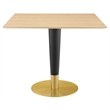 Maklaine Contemporary Square Wood Grain 36