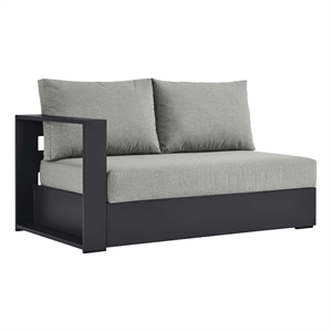 Maklaine Contemporary Modular Left-Facing Loveseat in Gray Gray