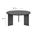 Maklaine Contemporary Powder-Coated Aluminum Dining Set in Gray Charcoal