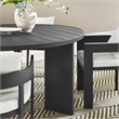 Maklaine Contemporary Powder-Coated Aluminum Dining Set in Gray White