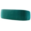 Maklaine Contemporary Performance Velvet & Foam Sofa in Teal Blue