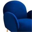 Maklaine Contemporary Performance Velvet Armchair in Navy Blue