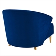 Maklaine Contemporary Performance Velvet Armchair in Navy Blue