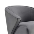 Maklaine Contemporary Performance Velvet Armchair in Gray/Gold