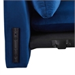 Maklaine Contemporary Performance Velvet & Foam Sofa in Navy Blue