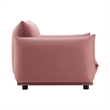 Maklaine Modern Performance Velvet Armchair in Dusty Rose Pink