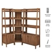 Maklaine 3 Piece Corner Bookshelf Set With Wide and Narrow Bookshelves