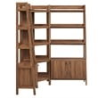 Maklaine 3 Piece Corner Bookshelf Set With Wide and Narrow Bookshelves