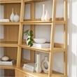 Maklaine 3 Piece Corner Bookshelf Set With Wide and Narrow Bookshelves