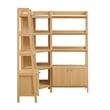 Maklaine 3 Piece Corner Bookshelf Set With Wide and Narrow Bookshelves
