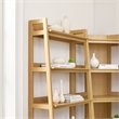 Maklaine 3-Piece Corner Bookshelf Set with Wide Bookshelves in Oak