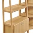 Maklaine 3-Piece Corner Bookshelf Set with Wide Bookshelves in Oak