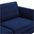 Maklaine Performance Velvet Sofa with Metal Leg - Midnight Blue