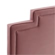 Maklaine Modern Performance Velvet King Bed in Dusty Rose Finish
