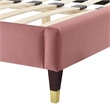 Maklaine Modern Performance Velvet King Bed in Dusty Rose Pink