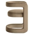 Maklaine Contemporary Performance Velvet Dining Chair in Taupe
