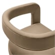 Maklaine Contemporary Performance Velvet Accent Chair in Taupe