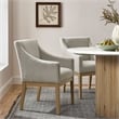 Maklaine Contemporary Upholstered Dining Armchair in Linen Natural