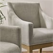 Maklaine Contemporary Upholstered Dining Armchair in Linen Natural