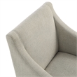 Maklaine Contemporary Upholstered Dining Armchair in Linen Natural