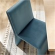 Maklaine Upholstered Performance Velvet Dining Side Chair in Cadet Blue