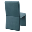 Maklaine Upholstered Performance Velvet Dining Side Chair in Cadet Blue