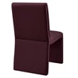 Maklaine Upholstered Performance Velvet Dining Side Chair in Mulberry
