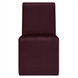 Maklaine Upholstered Performance Velvet Dining Side Chair in Mulberry