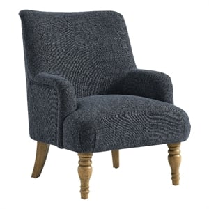 Maklaine Contemporary Upholstered Accent Armchair in Slate Blue