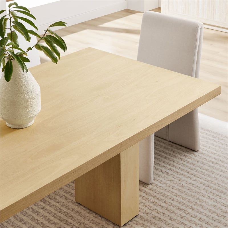 Maklaine Modern / Contemporary Solid Wood Dining Table in Natural