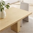 Maklaine Modern / Contemporary Solid Wood Dining Table in Natural