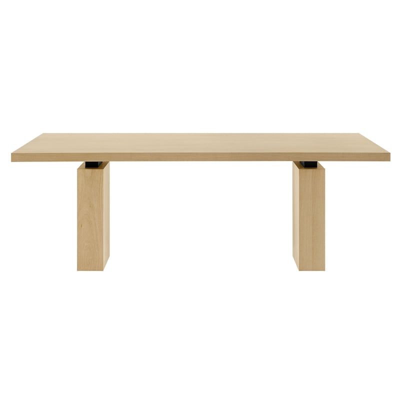 Maklaine Modern / Contemporary Solid Wood Dining Table in Natural