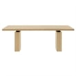 Maklaine Modern / Contemporary Solid Wood Dining Table in Natural