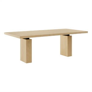 Maklaine Modern / Contemporary Solid Wood Dining Table in Natural