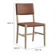 Maklaine Contemporary Dining Side Chairs Set of 2 in Natural