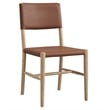 Maklaine Contemporary Dining Side Chairs Set of 2 in Natural