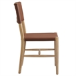 Maklaine Contemporary Dining Side Chairs Set of 2 in Natural