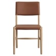 Maklaine Contemporary Dining Side Chairs Set of 2 in Natural