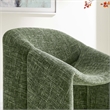 Maklaine Metal Frame and Chenille Upholstered Accent Chair in Basil